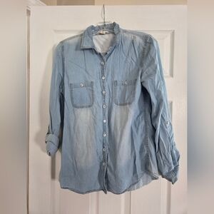 Blue Asphalt Light Blue Button Down Shirt Medium